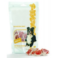 Brit pochoutka Care Let's Bite cod fish and chicken80g